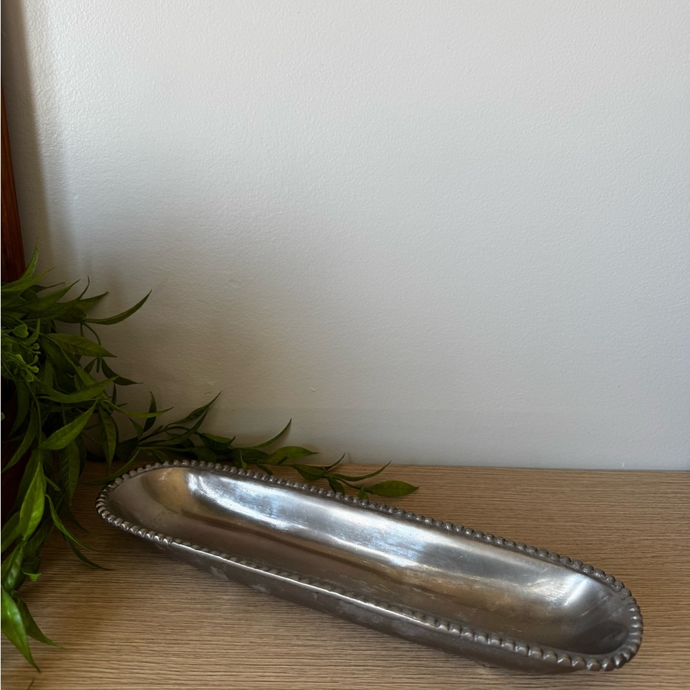 Elegant Silver Decorative Tray